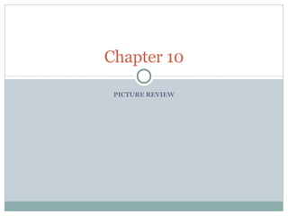 PICTURE REVIEW Chapter 10 