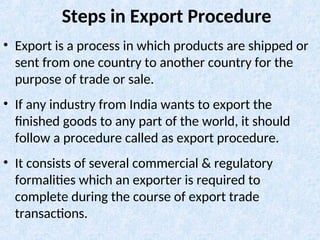 Ch-9-Export-Import-Procedures Content .ppt