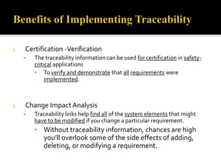 Ch 9 traceability and verification | PPTX