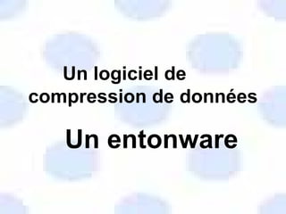 Un logiciel de  compression de données Un entonware 