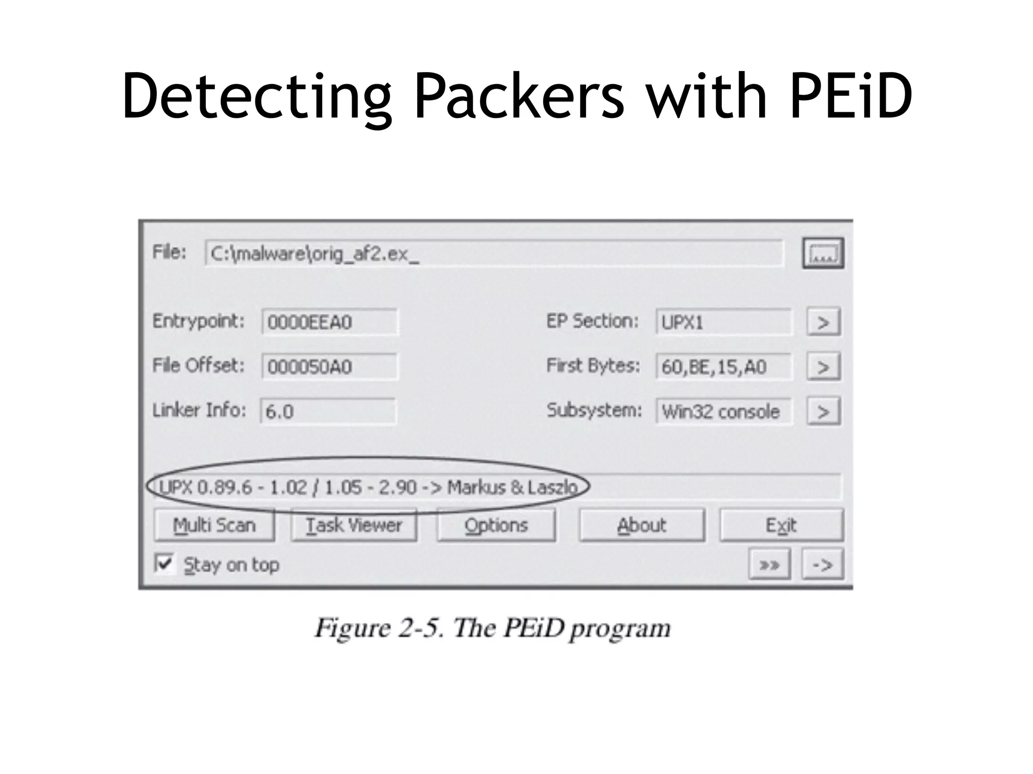 Detecting Packers with PEiD
 