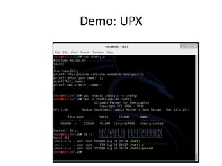 Demo: UPX
 