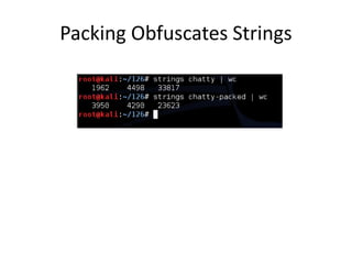 Packing Obfuscates Strings
 
