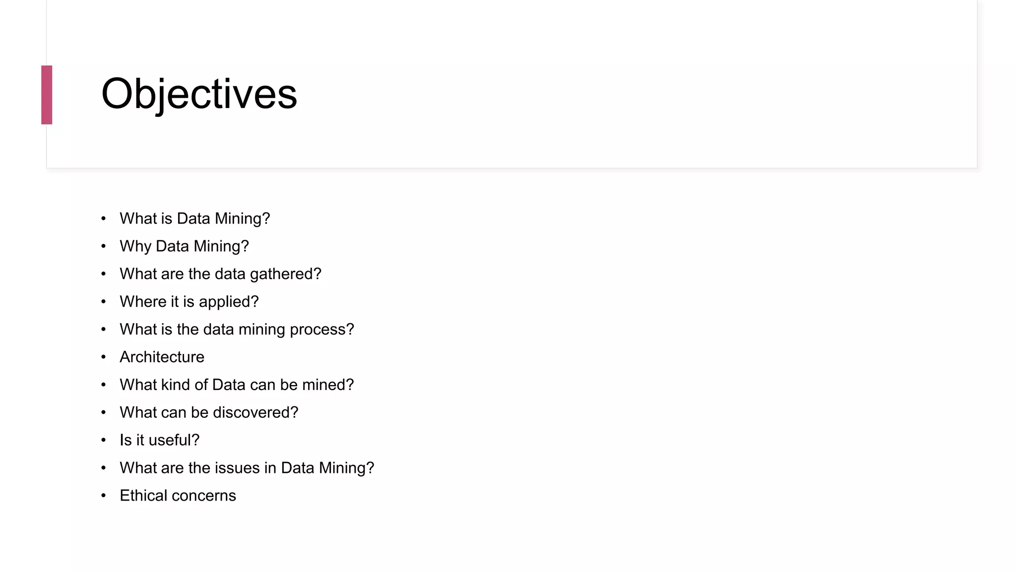 Data Mining Intro