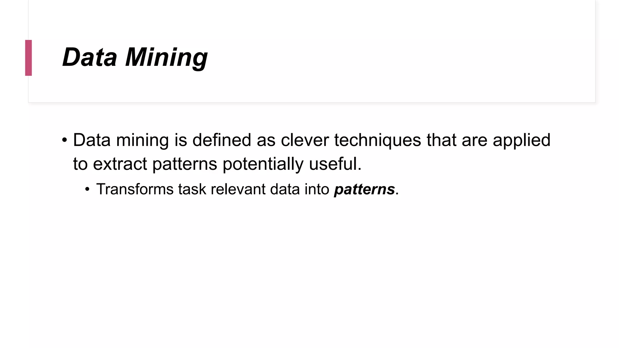 Data Mining Intro