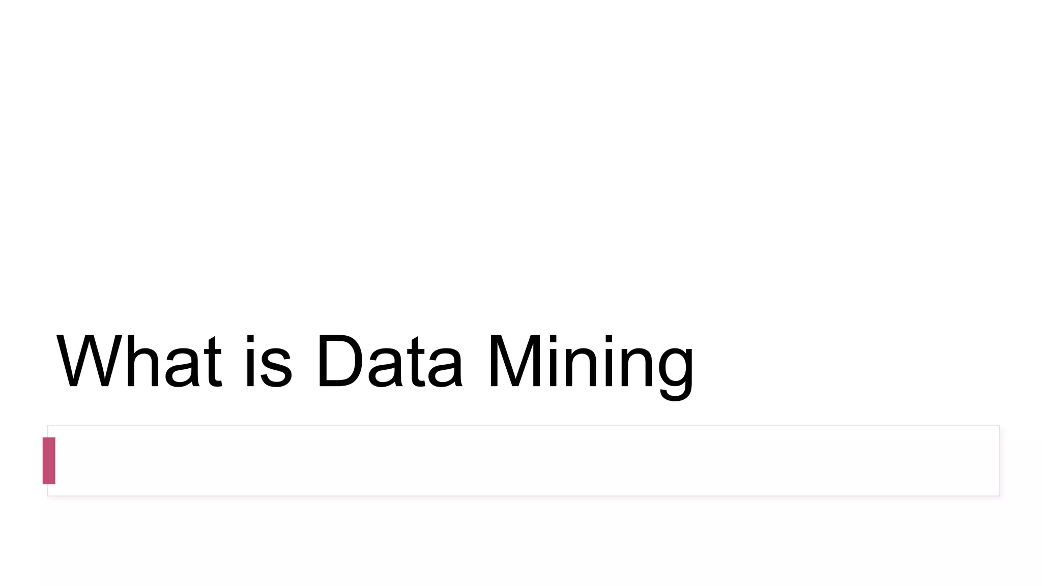 Data Mining Intro
