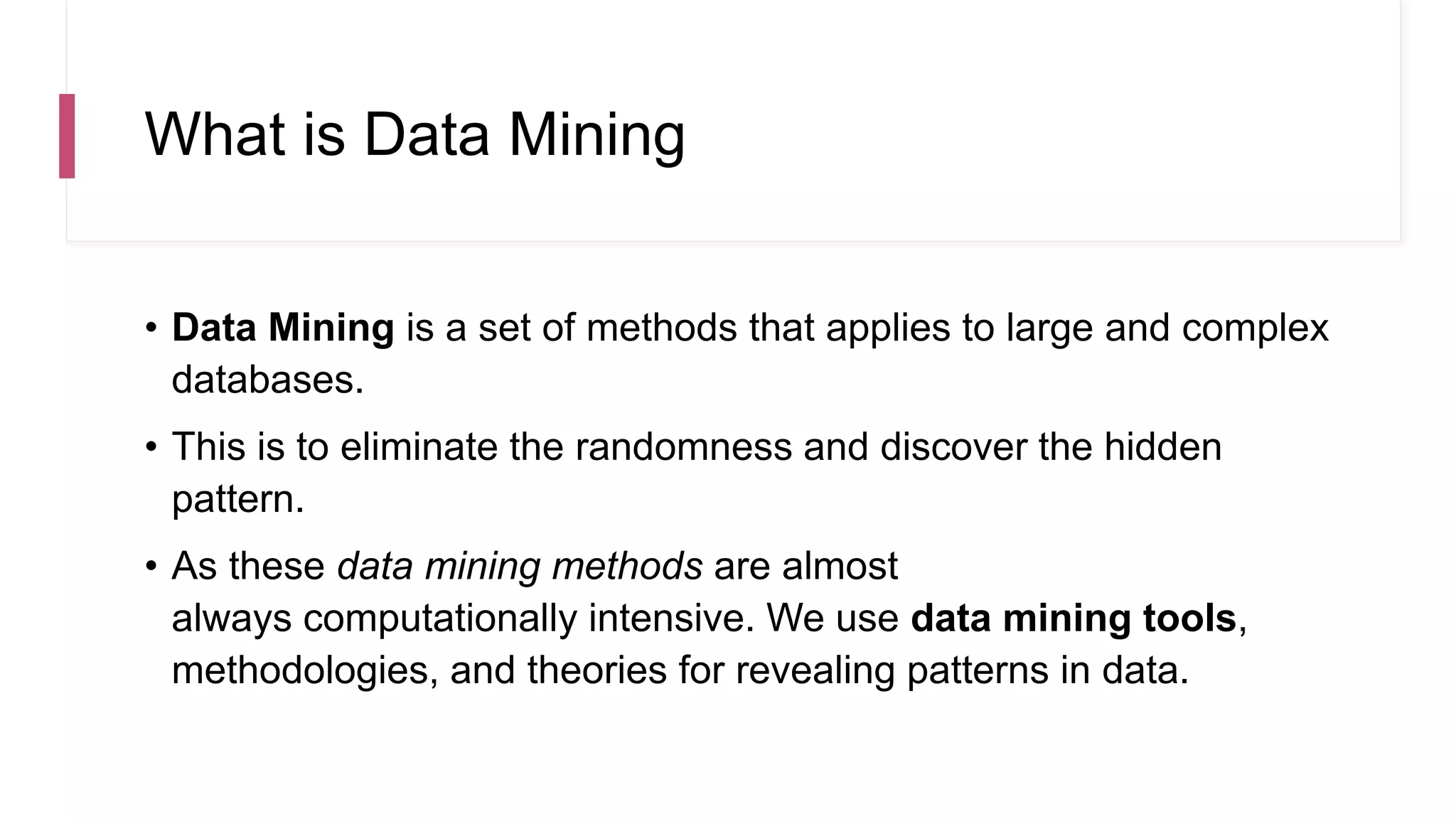 Data Mining Intro