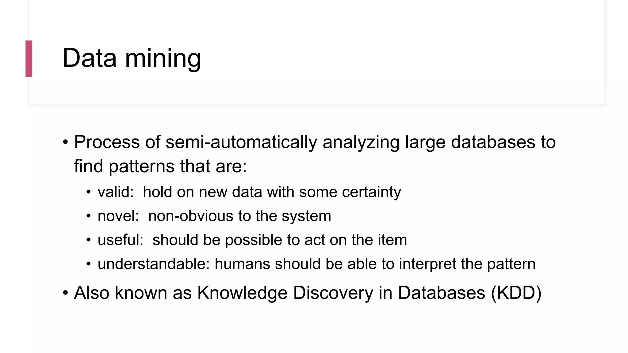 Data Mining Intro