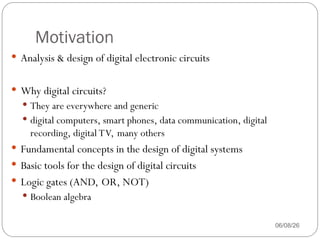 ch00.ppt DIGITAL LOGIC CIRCUITS FUNDAMENTALS | PPT