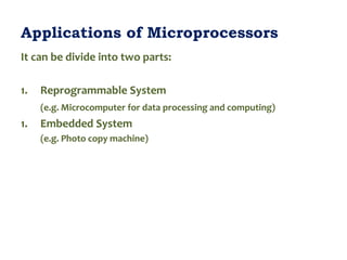 Introduction to microprocessora | PPT