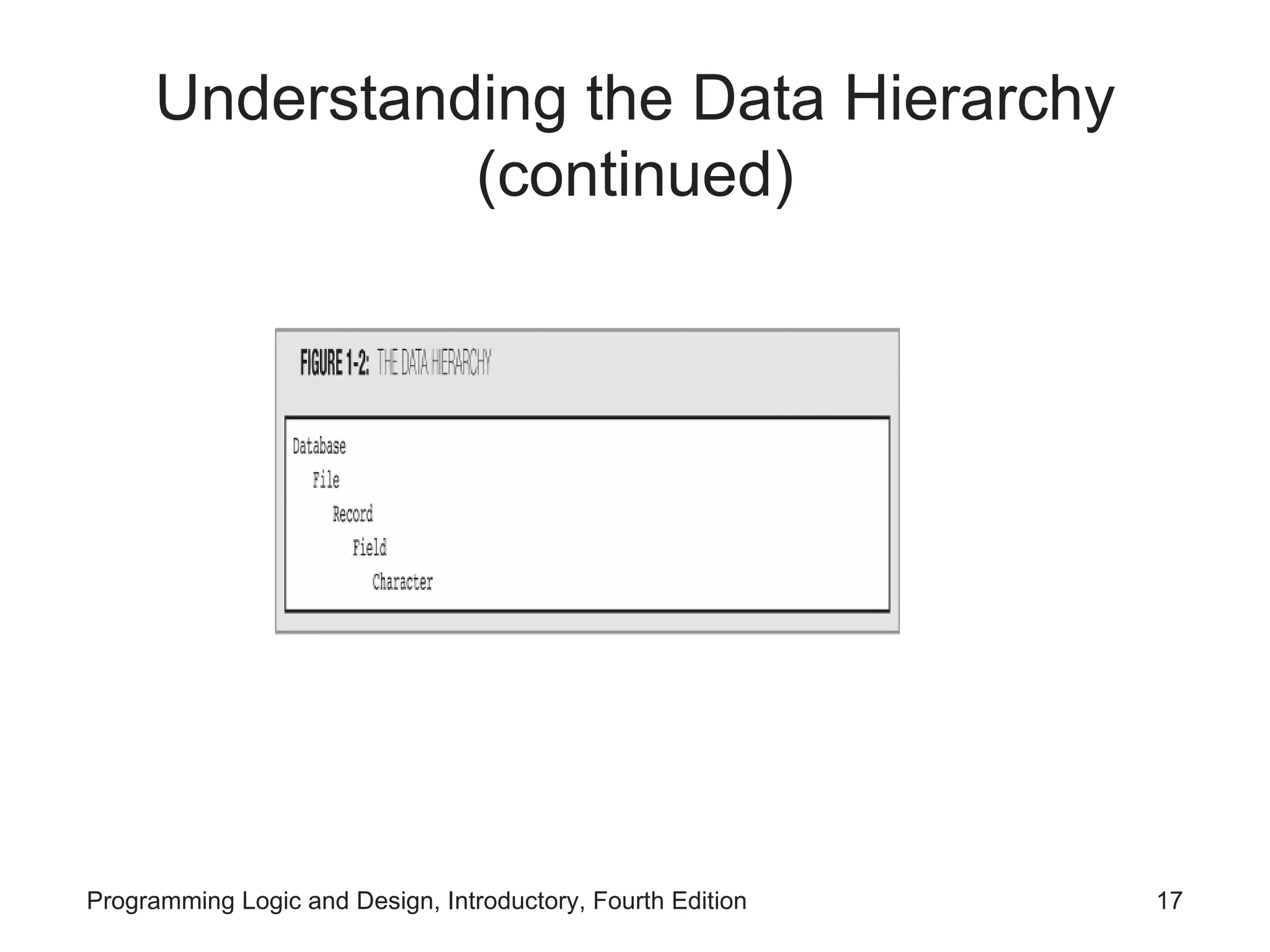Understanding the Data Hierarchy (continued) 