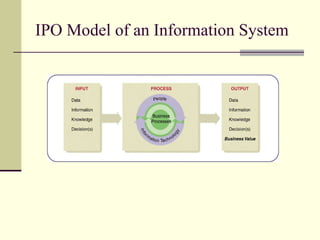 IPO Model of an Information System 