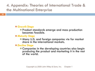4. Appendix: Theories of International Trade & the Multinational Enterprise <ul><ul><ul><li>Growth Stage </li></ul></ul></...