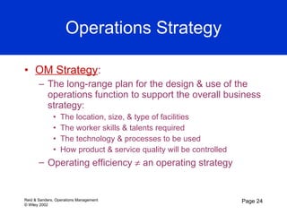 Logitech Operations Management Strategy Production and Operations Management- Chapters 1-8 | PPT