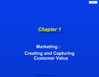 Chapter 1 Marketing :  Creating and Capturing Customer Value 