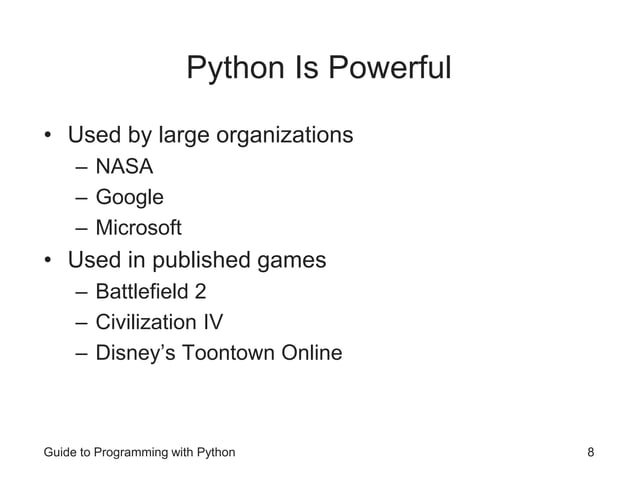 Python Programming | PPT