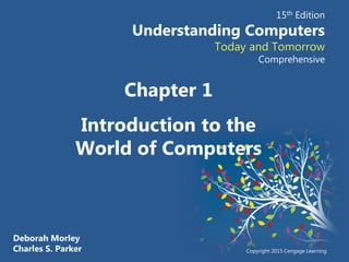 Deborah Morley
Charles S. Parker
15th Edition
Understanding Computers
Today and Tomorrow
Comprehensive
Copyright 2015 Cengage Learning
Chapter 1
Introduction to the
World of Computers
 