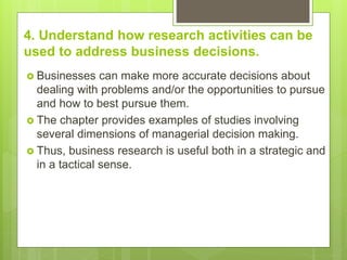 Study Problem For Business Ch01 The Role of Business Research | PPT