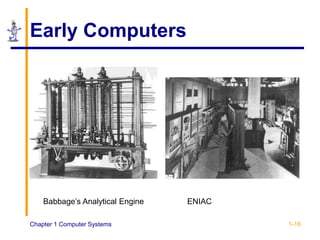 Chapter 1 Computer Systems 1-18
Early Computers
Babbage’s Analytical Engine ENIAC
 