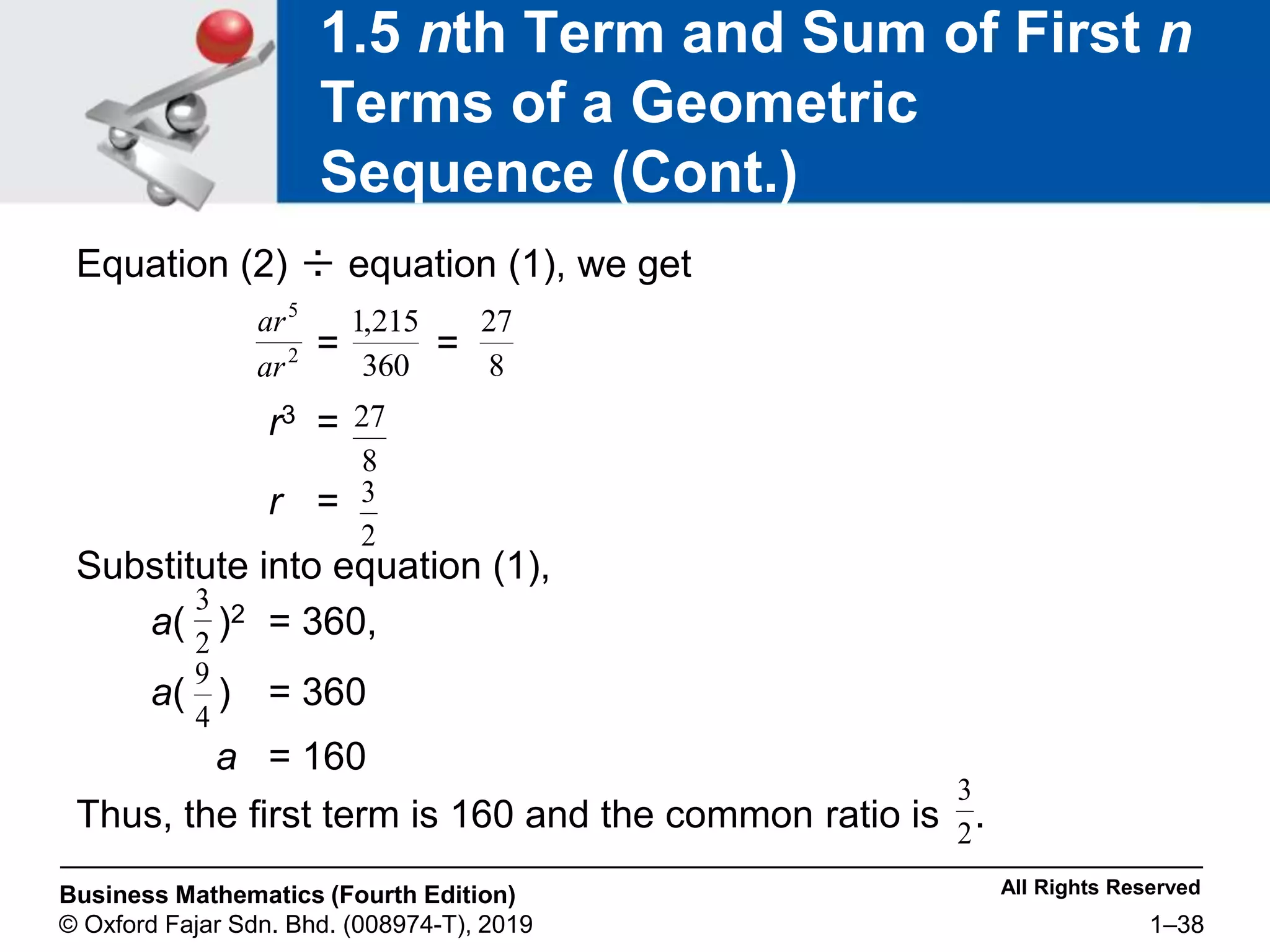 Chapter 1 Arithmetic and Geometric sequences | PPT | Homework and Study ...
