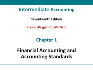 Intermediate Accounting
Seventeenth Edition
Kieso; Weygandt; Warfield
Chapter 1
Financial Accounting and
Accounting Standards
This slide deck contains animations. Please disable animations if they
cause issues with your device.
 