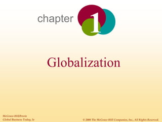 chapter
Globalization
McGraw-Hill/Irwin
Global Business Today, 5e © 2008 The McGraw-Hill Companies, Inc., All Rights Reserved.
1
 