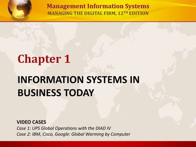 Management information system, Chapter 1 | PPT