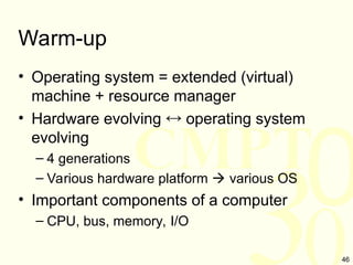 operating systems first unit introduction | PPT