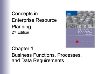 Concepts in
Enterprise Resource
Planning
2nd
Edition
Chapter 1
Business Functions, Processes,
and Data Requirements
 