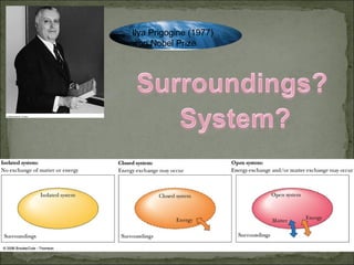 Ilya Prigogine (1977)
won Nobel Prize
 