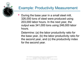 Work Measurement Examples ch01-introduction work system and measurement | PPT