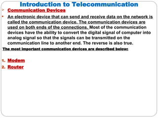 Telecommunication Devices Computer Comprehensive Introduction to Telecommunication Networks and Data ...