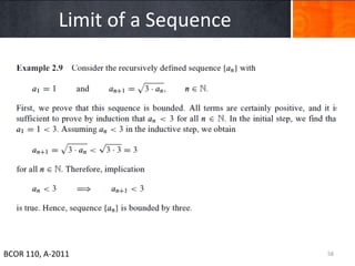 Limit of a Sequence




BCOR 110, A-2011                   58
 