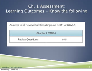 Ch. 1 HTML5, CIS 110 13F | PDF