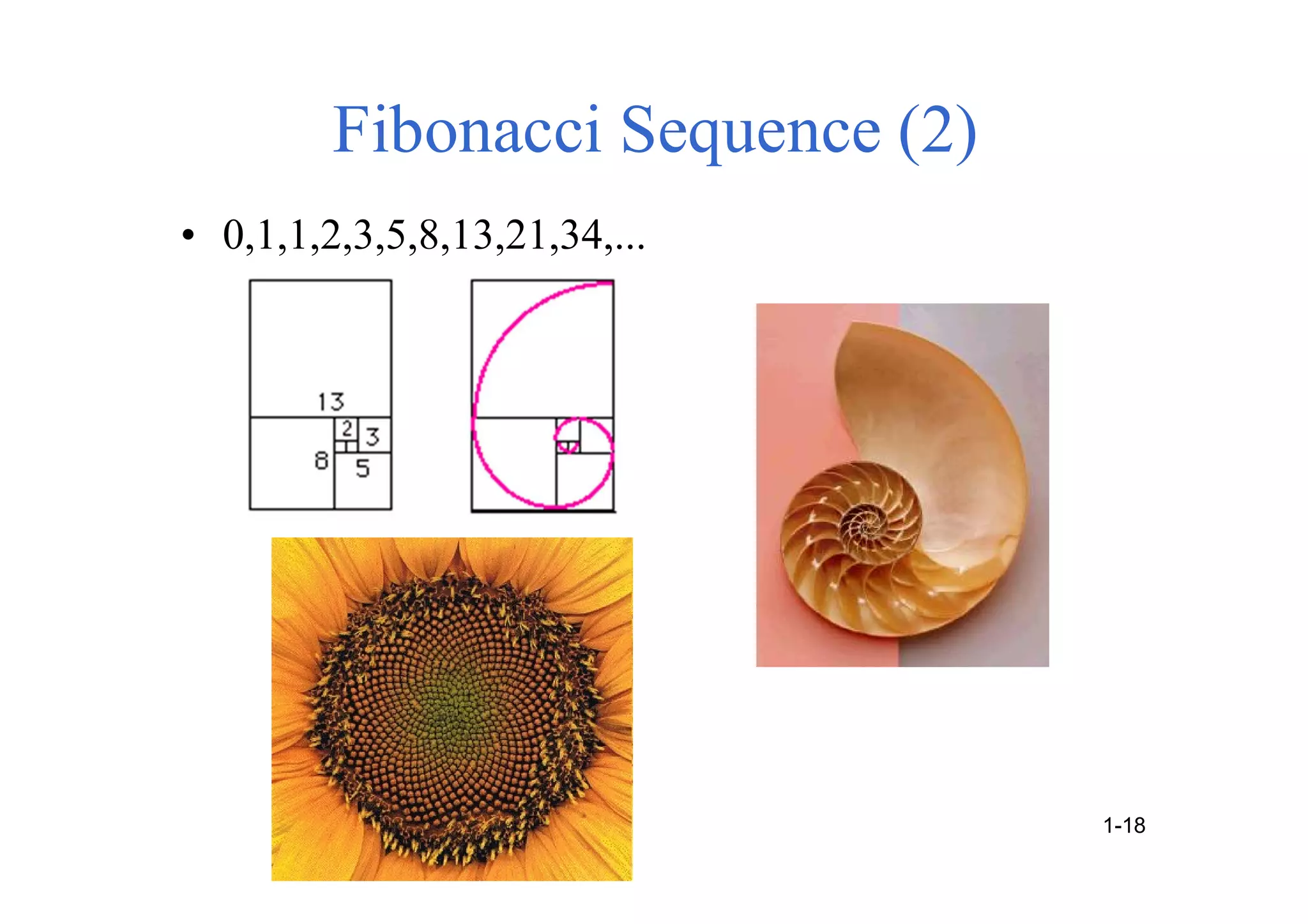 Fibonacci Sequence (2)
• 0,1,1,2,3,5,8,13,21,34,...
1-18
 