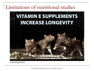 © 2012 John Wiley & Sons, Inc. All rights reserved.
Limitations of nutritional studies
 
