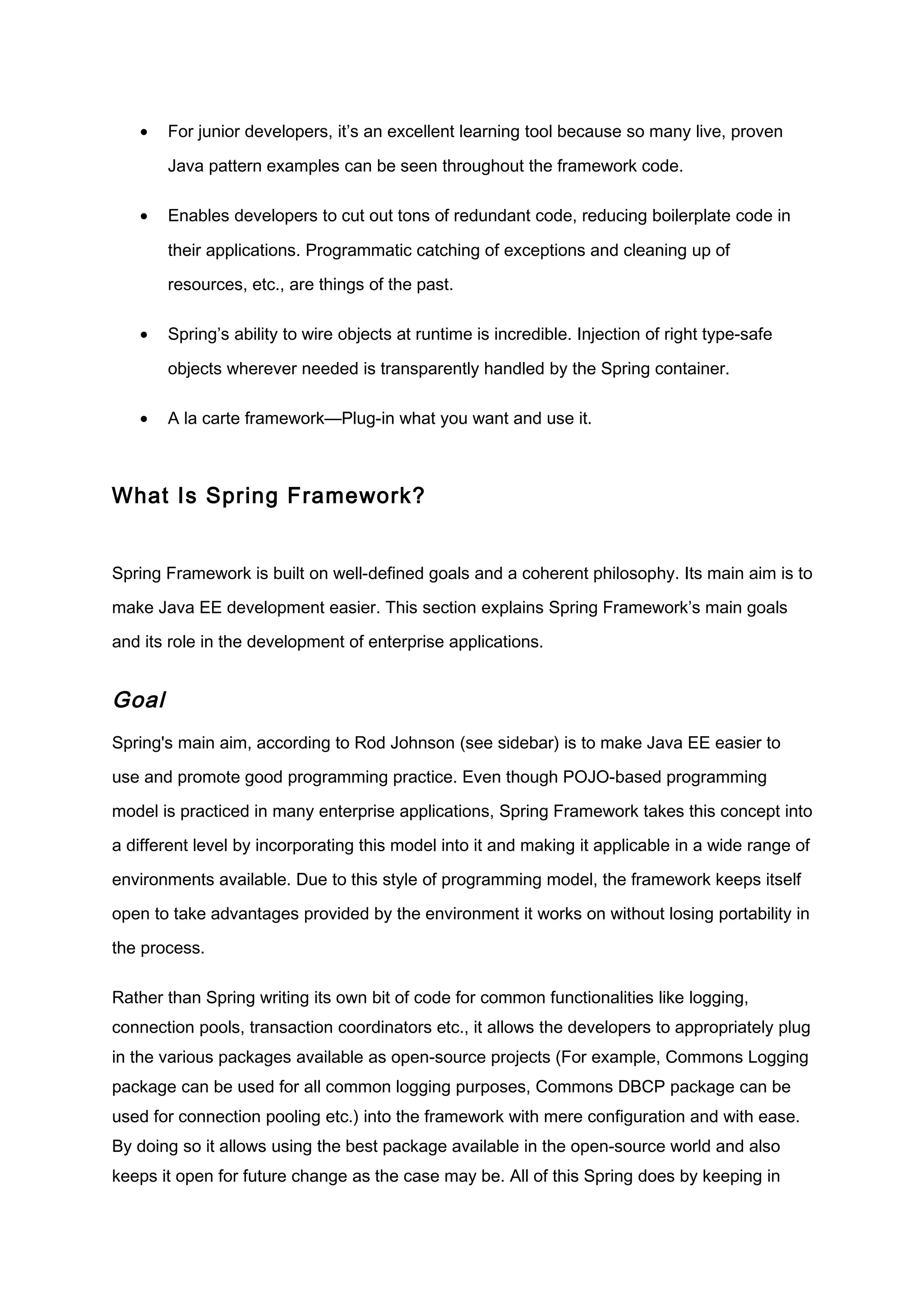 Spring Book – Chapter 1 – Introduction | DOC