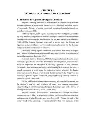 CHAPTER 1 INTRODUCTION TO ORGANIC CHEMISTRY | PDF