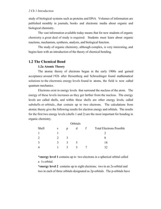 CHAPTER 1 INTRODUCTION TO ORGANIC CHEMISTRY | PDF