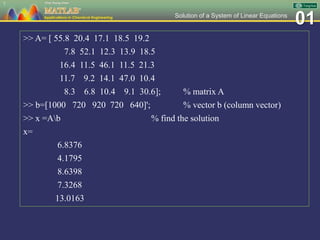 Ch 01 MATLAB Applications in Chemical Engineering_陳奇中教授教學投影片 | PPSX