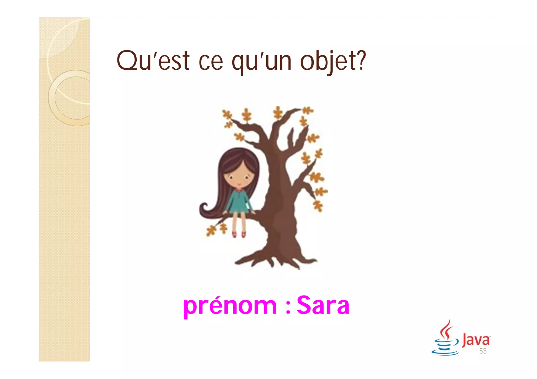 Qu’est ce qu’un objet?
prénom : Sara
55
 