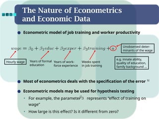 The Nature of Econometrics and Economics Data | PPTX