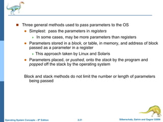 Operating System Parameters Operating System- Structures of Operating System | PPT