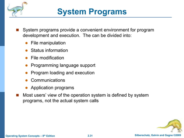 Operating System- Structures of Operating System | PPT | Operating ...