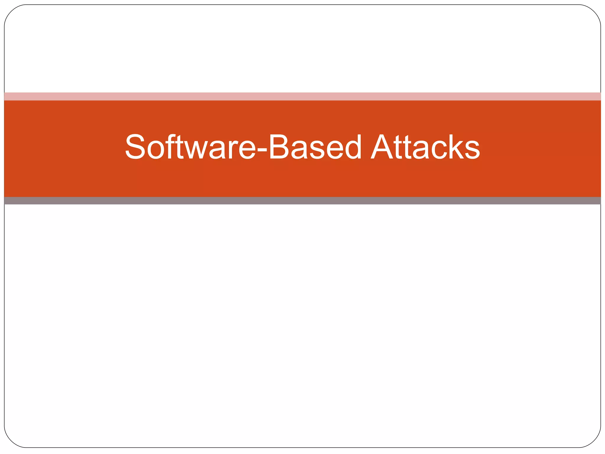 Software-Based Attacks 