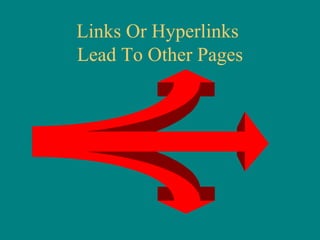 Links Or Hyperlinks  Lead To Other Pages 