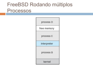 FreeBSD rodando múltiplos
processos
 