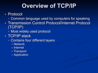 Ch 2: TCP/IP Concepts Review | PDF