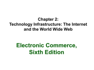Chapter 2:
Technology Infrastructure: The Internet
and the World Wide Web
Electronic Commerce,
Sixth Edition
 