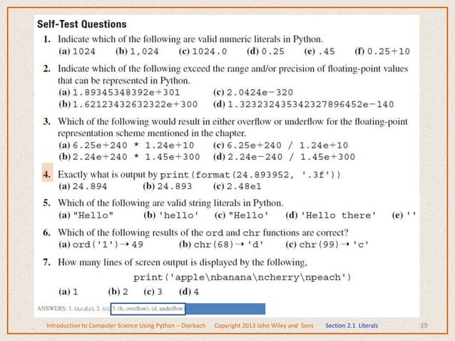 Data and Expressions in Python programming | PPT